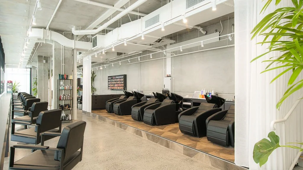 Lala Hair Studio commercial fit-out lighting by ECQ